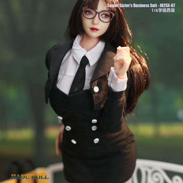 1/6 Senior Student Suit Jo25X-07 Suspender Waist-Cinching Dress Shirt Rubber-Coated Body Clothing Model Accessories