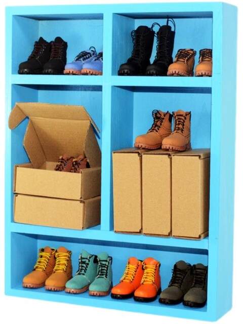 Super Fans 1:6 Male Soldier High-Quality Handmade Hiking Boots High-Top Shoes Trendy Martin Boots in Stock