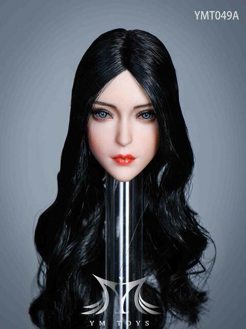 In Stock Ymtoys 1/6 Scale Action Figure Hair Transplant Beauty Head Sculpt Orange Ymt049 Suitable for Pairing with Plastic Female Body