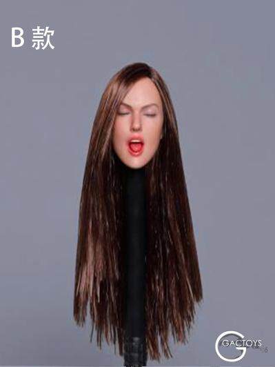 Spot 1/6 female soldier head sculpture European and American sexy expression female head sculpture third GACTOYS GC025 021