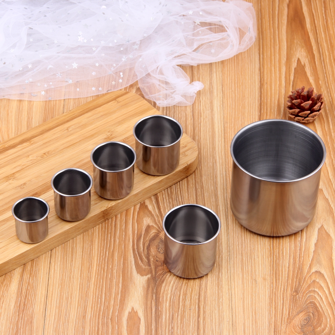 Real Department Store Stainless Steel Mouth Cup Kindergarten Children Water Cups Canteen Drinking Cup Children Gargling Cups Wine Glasses