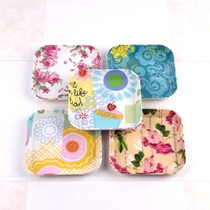 Weiche special wholesale melamine fruit plate imitation porcelain melamine disc snack plate snack plate color spitting bone disc Garbage Plate