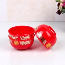 Only the real price department store wedding bowl wedding wedding dowry wedding supplies red plastic bowl Dragon Phoenix Bowl