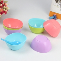 Weiche special department store oval plastic bowl color bowl soup bowl fast food rice bowl Small Bowl Childrens Bowl Noodle Bowl
