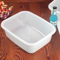Only the real department store white plastic wash basin fruit and vegetable basin kitchen square wash basin cool powder pelvis