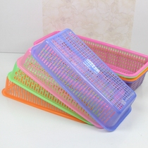Only real special department store plastic rectangular drain basket chopsticks box storage basket barbecue basket frozen vegetable stall
