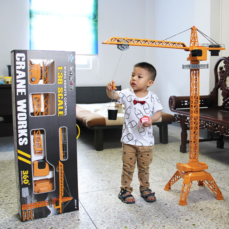 Child super remote control tower crane lifting simulation engineering car crane 3-8 boy toy model gift-Taobao