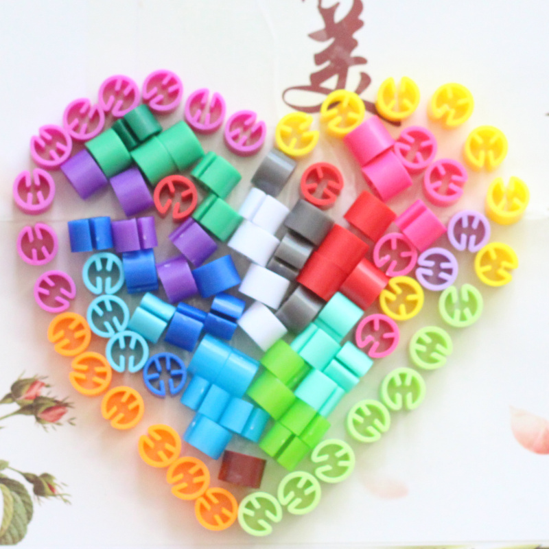 Non-printing color size circle spot supply can be customized plastic letter size clip factory direct sales size buckle