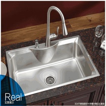 Moen MOEN304 stainless steel thickened sink oversized one-slot sink faucet set kitchen sink 2