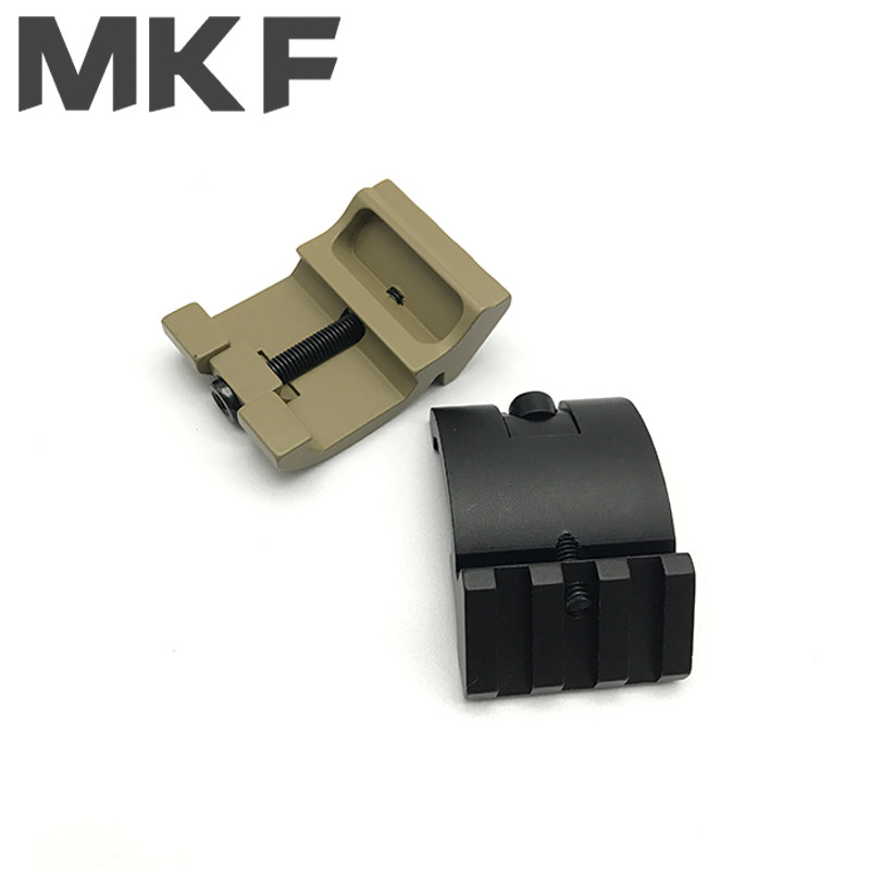 Держатель фонарика для велосипеда 45度镂空斜侧导轨支架手电筒管夹具增高底座 29534