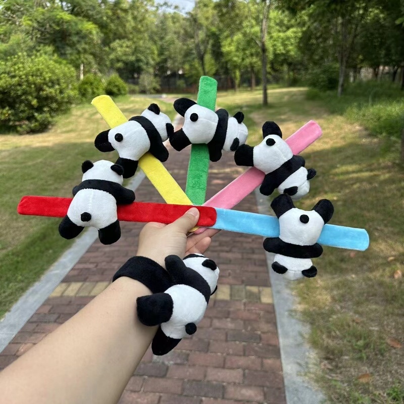 Creative Panda Wristband, Slap Bracelet, Plush Toy for Adults and Children, Decorative Small Gift, Bicycle Accessory Creative Panda Wristband, Slap Bracelet, Plush Toy for Adults and Children, Decorative Small Gift, Bicycle Accessory