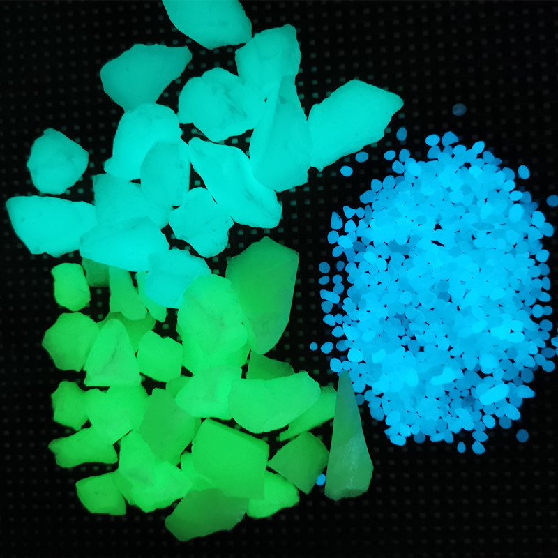 Luminous Stone Gravel, Glowing Fluorescent Stone Small Particles, Flower Pot Fish Tank Glowing Fluorescent Stone, Outdoor Running Path Surface Decoration
