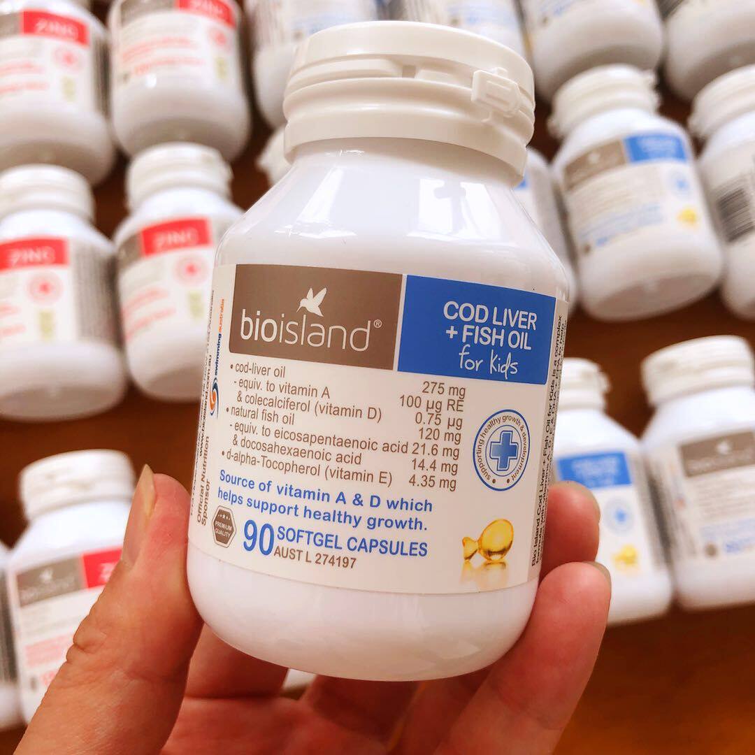 Australia imported BIO ISLAND infant cod liver oil baby fish oil 90 capsules