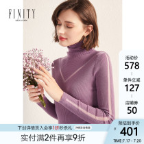 FINITY womens autumn new turtleneck pullover wool base sweater slim slim womens sweater