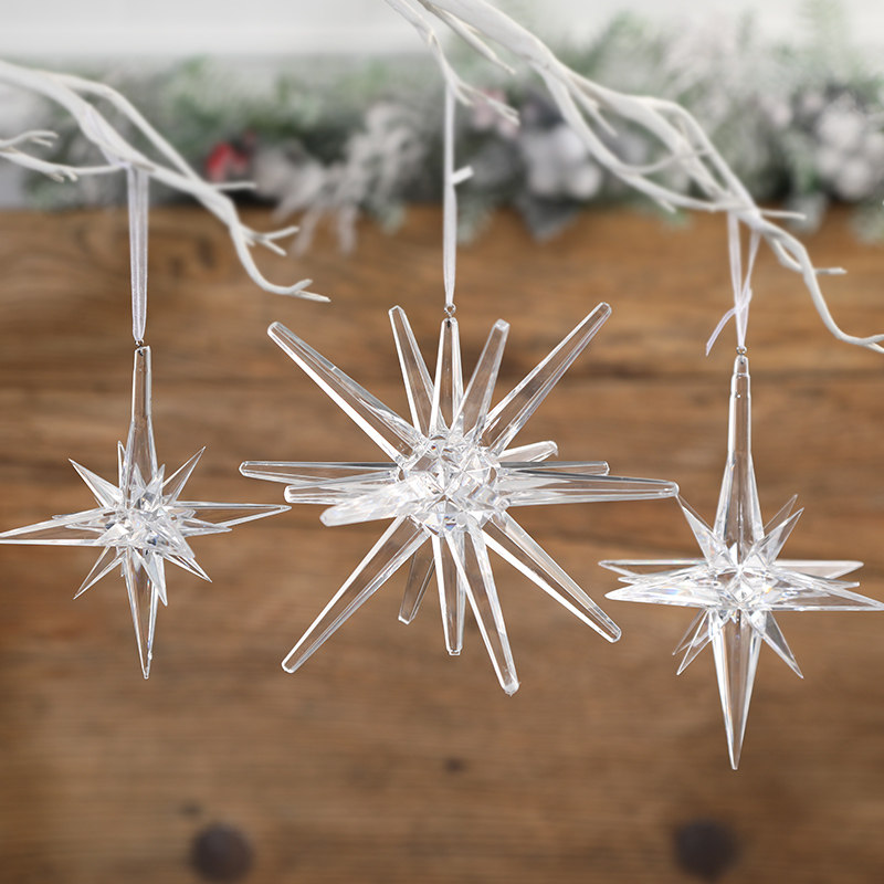 Christmas Nordic Minimalist Crystal Pendants Christmas Tree Decoration Hanging Decoration Shop Decoration Scene Arrangement Christmas Ornaments