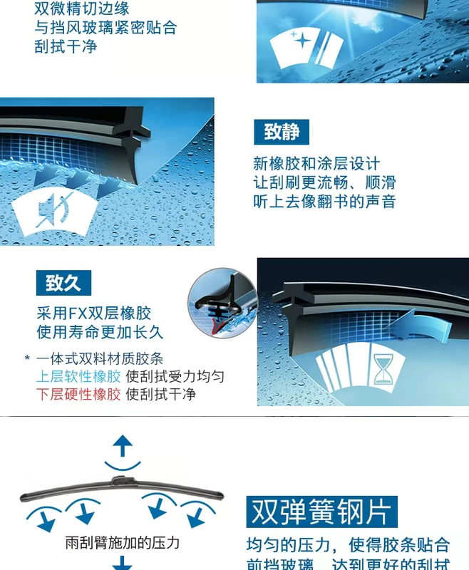 Cần gạt nước Shenyi phù hợp với lưỡi gạt nước Volvo S60L XC60 V60 S80L S40 RX200t - Gạt nước kiếng