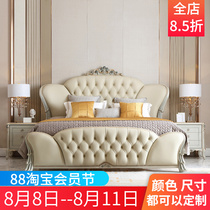 European - style bed neoclassical French double bed 1 5 m 1 8 m Super Box Princess Bed Bedroom furniture
