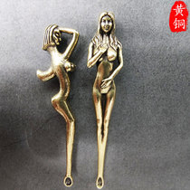 Brass Goddess Ear Spoon Pendant Dig Ear Spoons Creative Key Button Ears Target Ears Target Adults Pick Ears