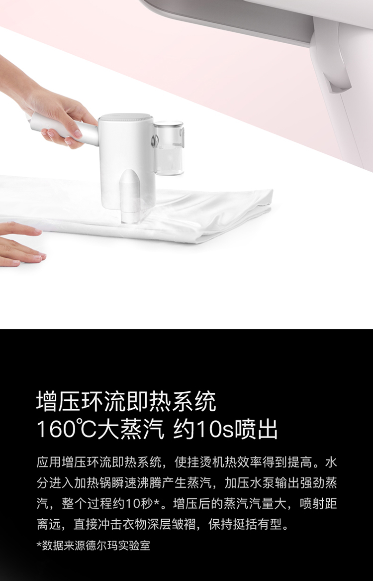 小米生态链旗下 德尔玛 豪华手持折叠挂烫机 99.99%杀菌 图6