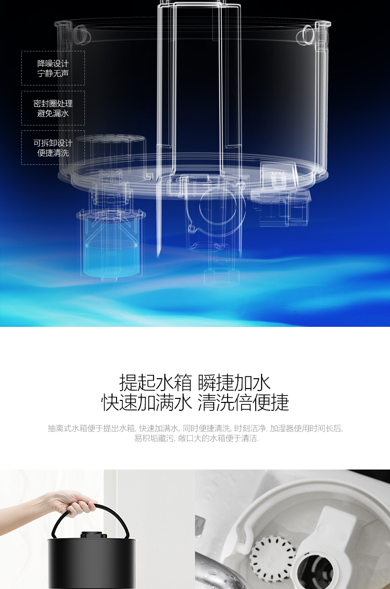 máy lọc không khí tạo ẩm Delmar ST900 nhà độ ẩm không đổi trên máy tạo độ ẩm nước công suất lớn điều hòa không khí văn phòng - Máy giữ ẩm máy tạo ẩm mini