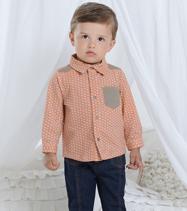 Chemise garcon DAVEBELLA à manche longue - Ref 2082232 Image 8