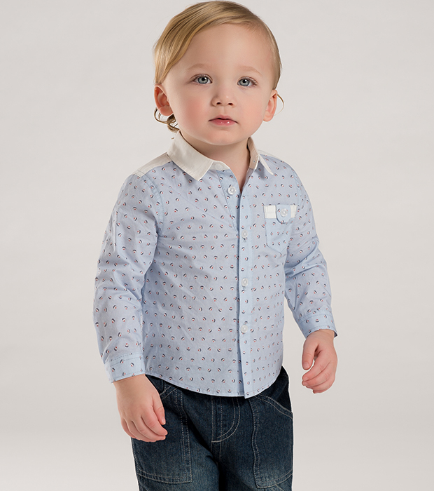 Chemise garcon DAVEBELLA à manche longue - Ref 2082233 Image 11