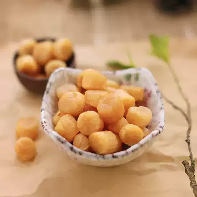 Dalian specialty wild scallop Yaozhu fishermen self-drying scallop seafood Yuanbei Ding dry goods 250g two pieces