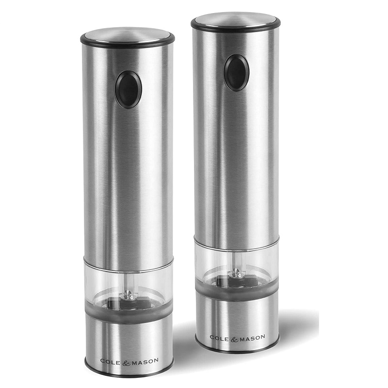 British imported Cole Mason stainless steel electric salt grinder pepper grinder 2 pack