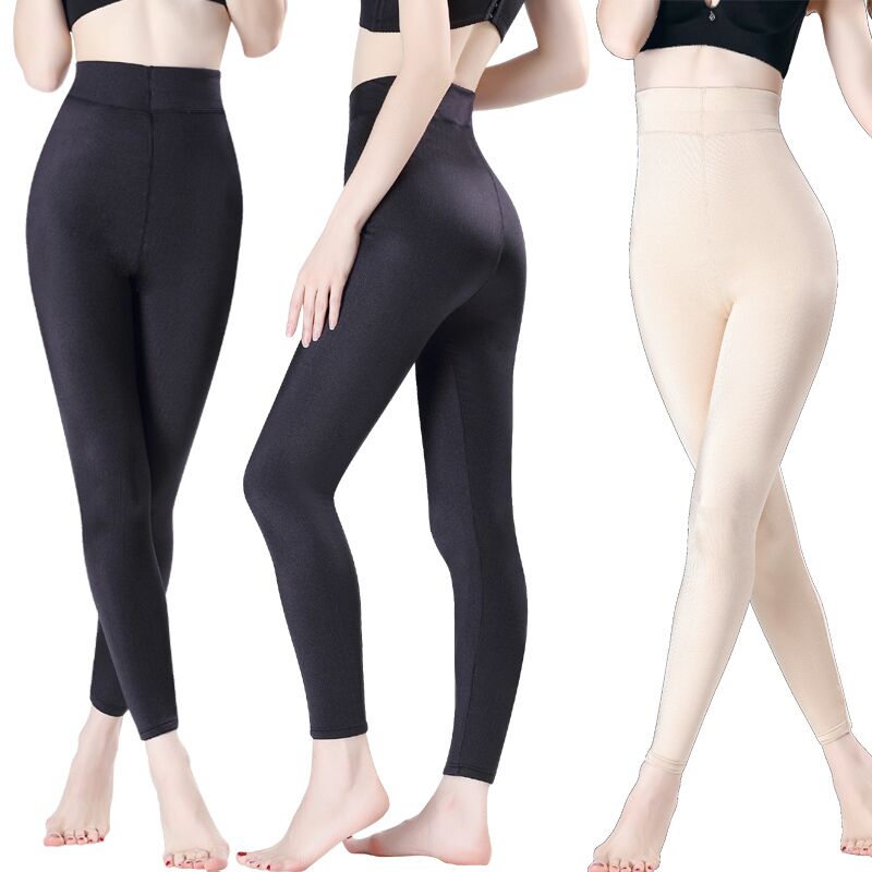Female Cavet thickening long version of the body Body Pants Body Warm Pants TIGHT FIT THE BOTTOM CARVED BODY SHAPING LONG PLASTIC TROUSERS.