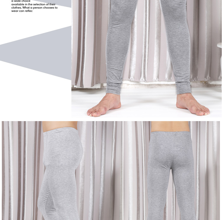Modal skinny nam dài quần cộng với quần legging nam size lớn co giãn ấm mỡ lót quần năm nay màu đỏ quần tất nữ