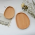 Đĩa gỗ rắn đĩa trái cây sáng tạo Nhật Bản món ăn nhỏ bằng gỗ tấm ăn nhẹ tấm gỗ tấm ăn sáng tấm bằng gỗ đĩa trái cây bằng gỗ Tấm