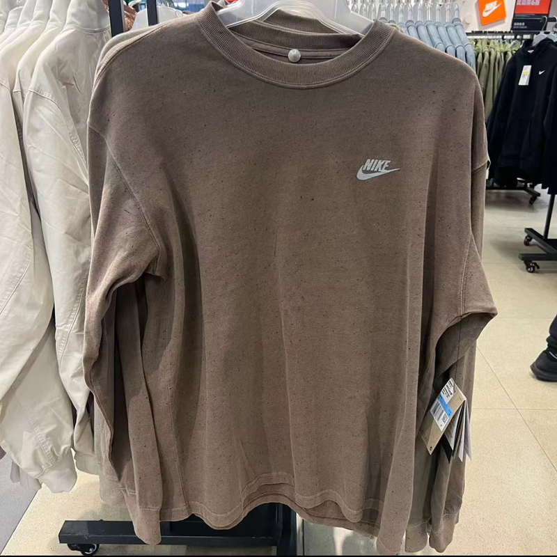 Nike Men's Round Neck Sports Casual Comfortable Breathable Long Sleeve Pullover T-Shirt Dx1002-040