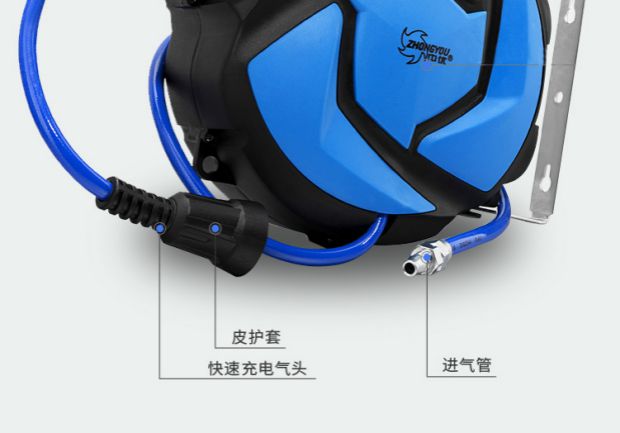 Cuộn có thể thu vào tự động cường độ cao bọc PU ống khí nén khí nén máy nén khí mini phun sơn