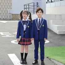 CUHK Children Yinglun Wind School Uniform Kindergarten Garden Suit Three Sets Elementary School Students Class Clothes Spring Autumn Season Custom Suits