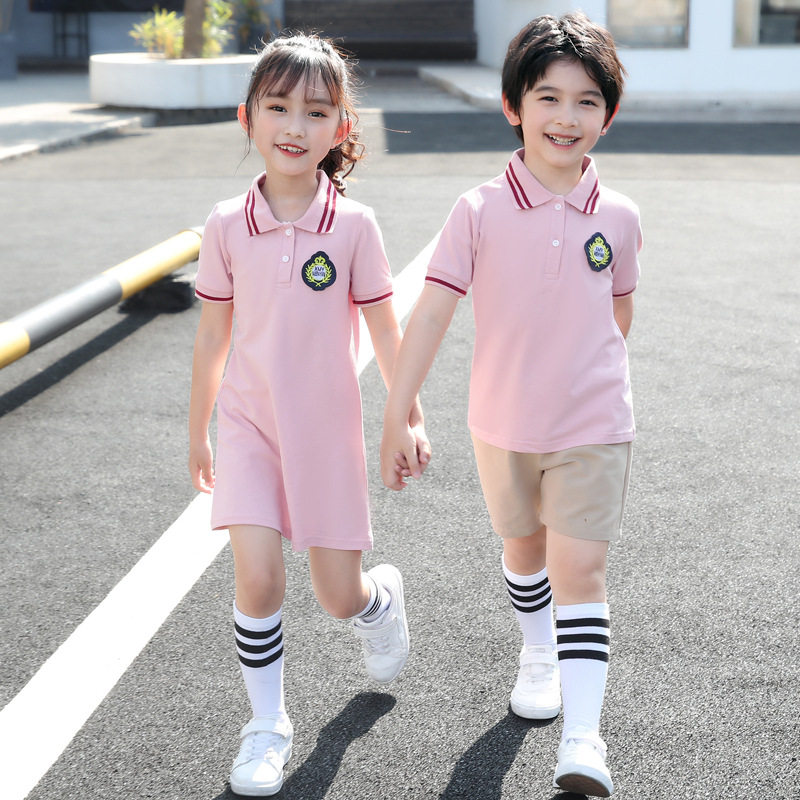 2021 kindergarten garden uniform summer school uniform children's graduation photo clothing summer short-sleeved class uniform suit primary school uniform
