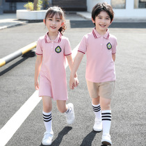 2021 Kindergarten Garden Uniform Summer Clothing School Uniforms Children Graduation Photos Clothing Summer Short Sleeve Class Clothes Suit Elementary School Uniforms