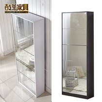 Door shoe cabinet 2021 new explosive household high 170 door elevator entrance with mirror against the wall one net celebrity