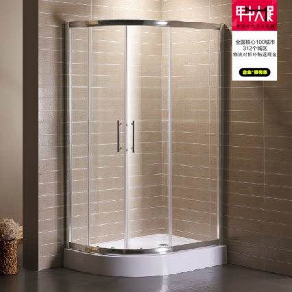 (3M self-cleaning glass) Partition tempered glass bathroom small apartment simple shower room