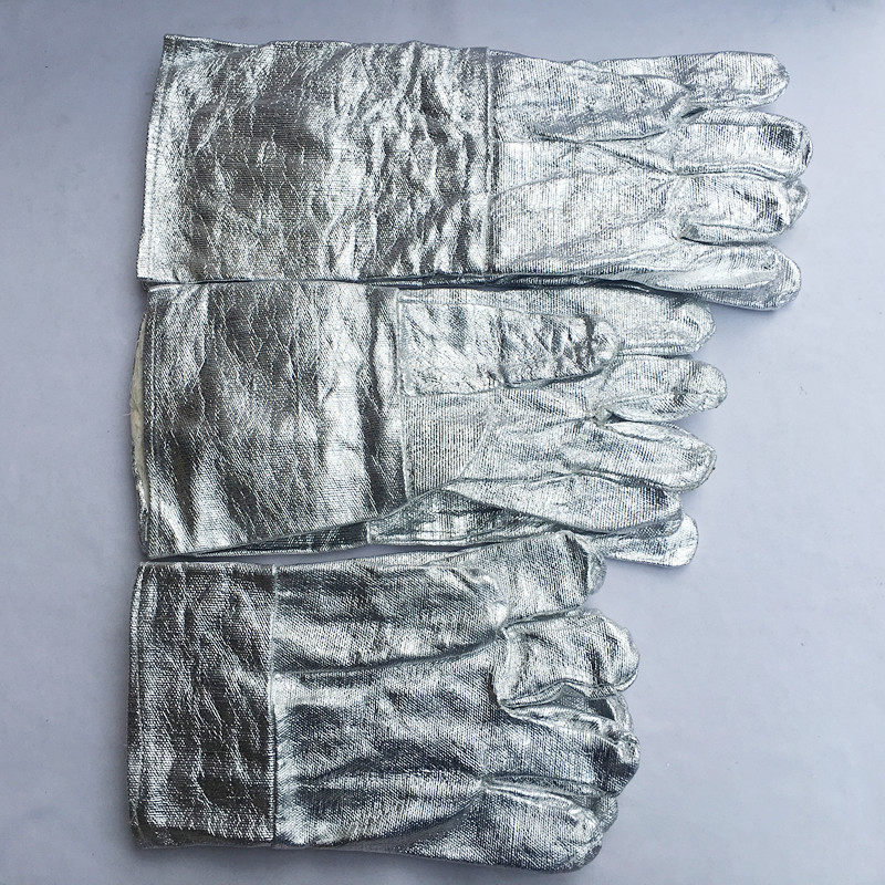 Aluminum foil 5 refers to high temperature resistant gloves Industrial anti-scalding smelting steel manufacturing metallurgical forging thermal insulation anti-amplitude shooting two fingers