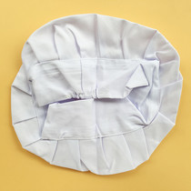White chef hat round kitchen Hotel cotton fabric work oil smoke dust dust and drop prevention 10