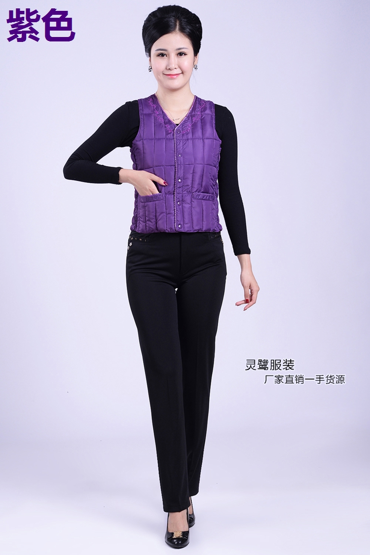 Áo vest nữ trung và cũ cotton vest mùa xuân và mùa thu vest nữ xuống cotton vest mẹ đầm gần vest nhỏ ấm áp áo kiểu nữ đẹp tuổi 40