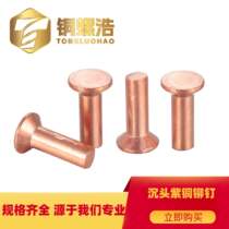 Tongluohao GB869 red copper countersunk head solid rivets 2 3 4 5 6 8 percussion rivets