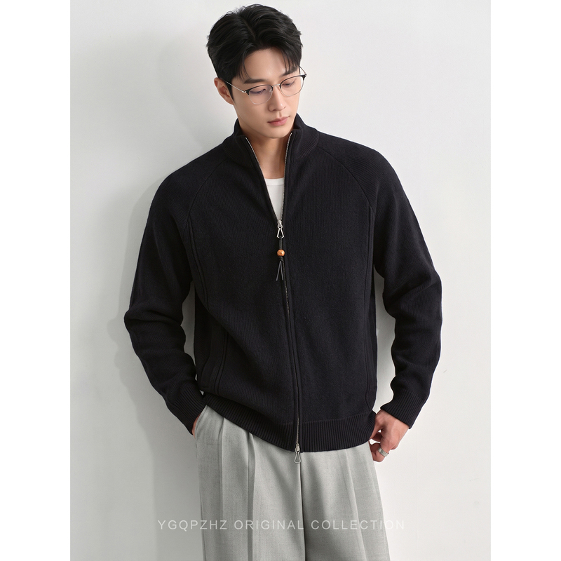 Quiet Luxury and Old Money Style Vertical Striped Knit Cardigan Jacket for Men, 2026 Autumn and Winter Warm Casual Sweater Jacket Quiet Luxury and Old Money Style Vertical Striped Knit Cardigan Jacket for Men, 2026 Autumn and Winter Warm Casual Sweater Jacket