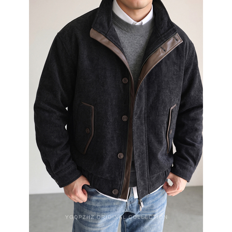 British Outdoor Country Estate Hunting Style Heavy-Duty Stand-Collar Work Jacket for Men, 2026 Autumn Loose American-Style Jacket for Men