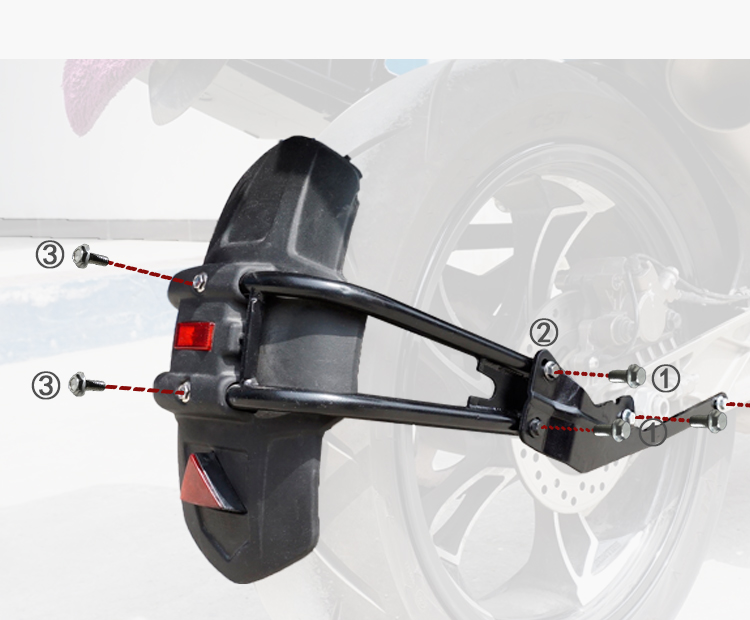 Shengshi ghost ZT250-S ZT310X R upgrade modified rear fender water board rear mud shield