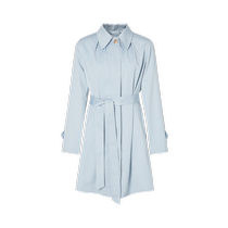 Jiuzi Annako retro literary belt classic A-type thin mid-length windbreaker jacket for women 2024 autumn style