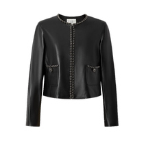 Jiuzi Annako temperament commuting OL wind sheep leather genuine leather straight version casual leather jacket womens winter new style