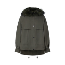 Shopping mall same style JZ Jiuzi fluffy removable rabbit fur parka fur 2024 winter new style JWDD02129