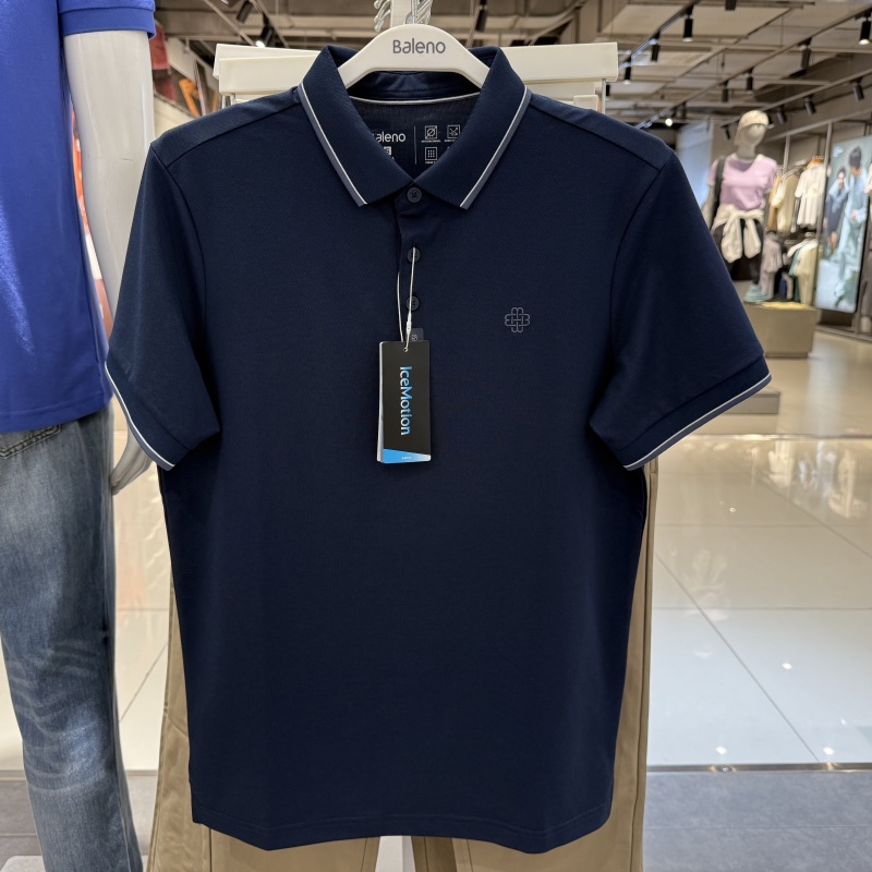 Baleno 26 Models of Summer Men's Clothing, Cool and Antibacterial, Polo with Contrasting Collar, Short Sleeves 8826102m003 Baleno 26 Models of Summer Men's Clothing, Cool and Antibacterial, Polo with Contrasting Collar, Short Sleeves 8826102m003