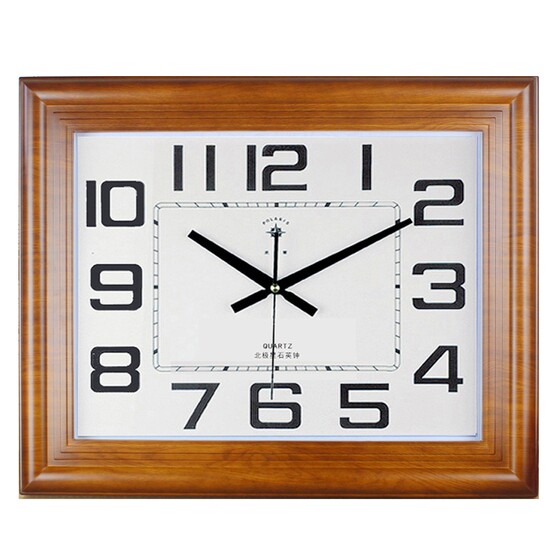 Best selling Polaris wall clock living room rectangular silent quartz clock simple creative modern home calendar clock